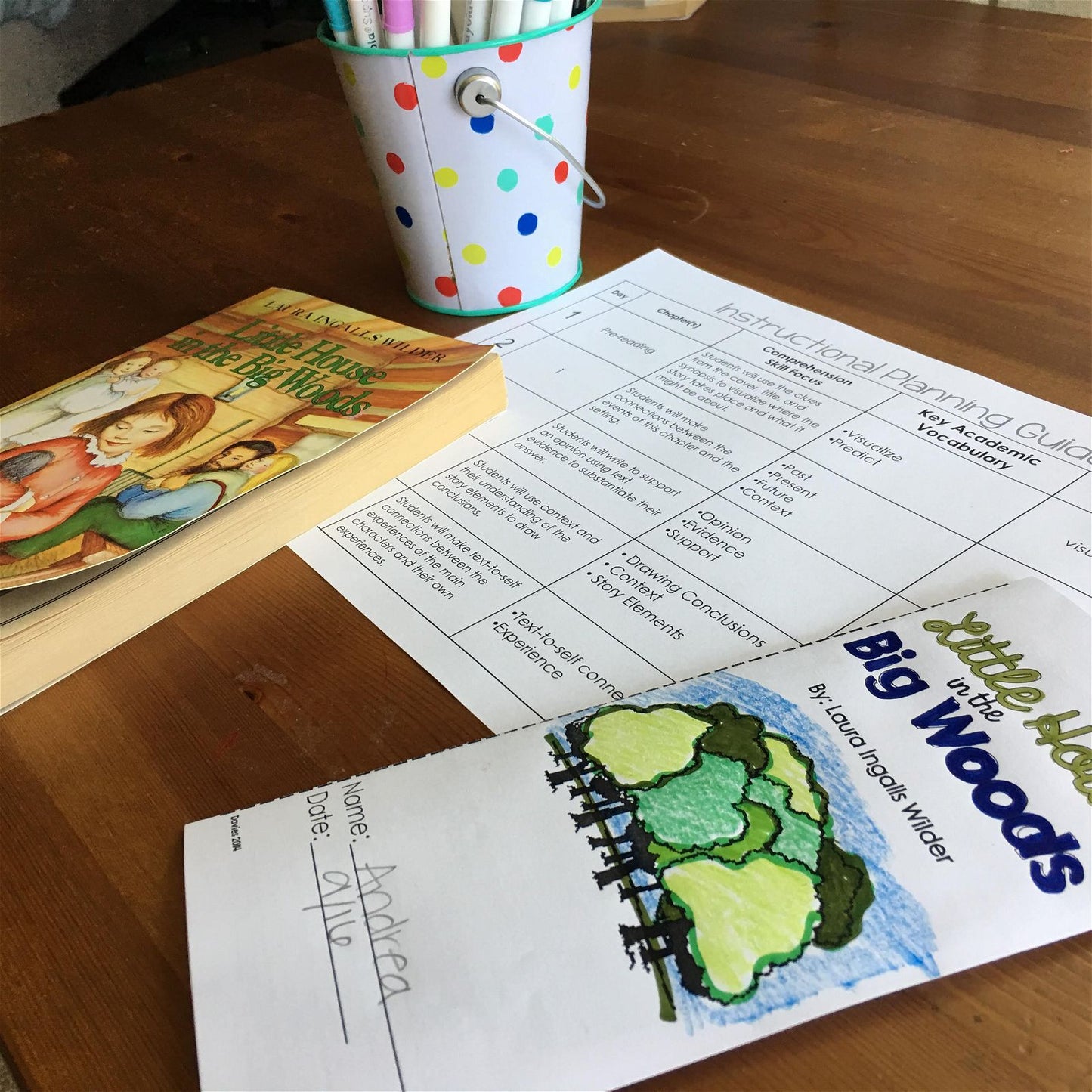 Little House in the Big Woods Novel Study: Comprehension Questions & Vocabulary Activities for Readers - Differentiated Teaching with Rebecca Davies