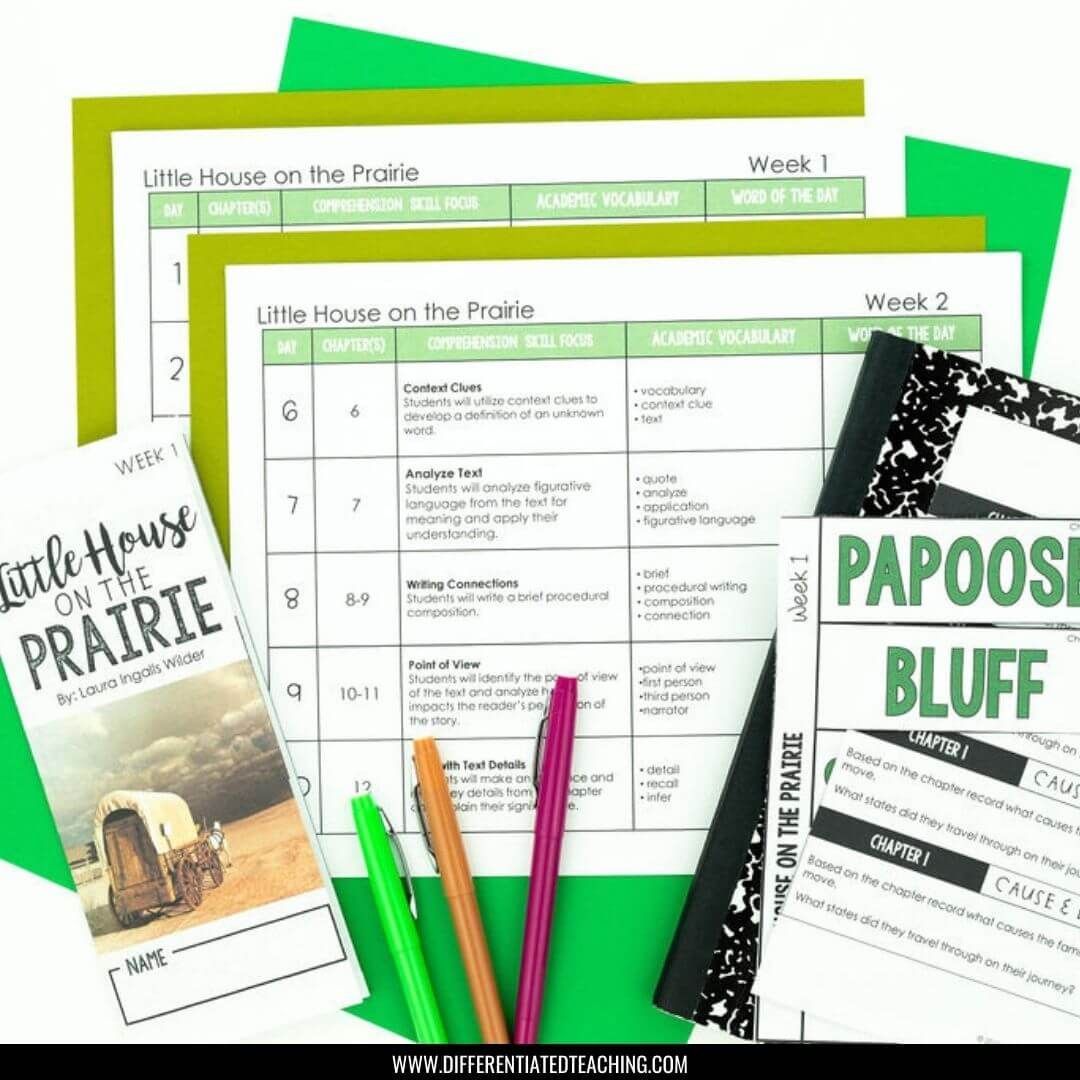 Little House on the Prairie Novel Study - Differentiated Teaching with Rebecca Davies