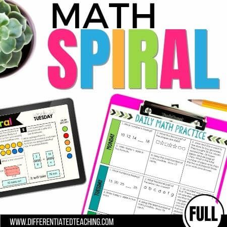 Math Spiral Review: A Full Year of No-Prep Daily Math Practice - Differentiated Teaching with Rebecca Davies