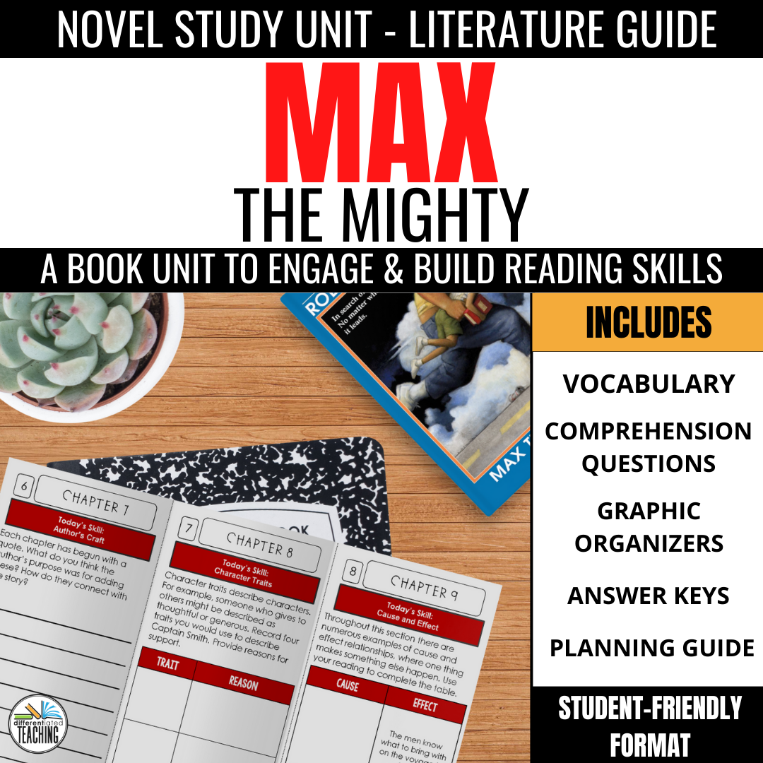 Max the Mighty Novel Study - Differentiated Teaching with Rebecca Davies