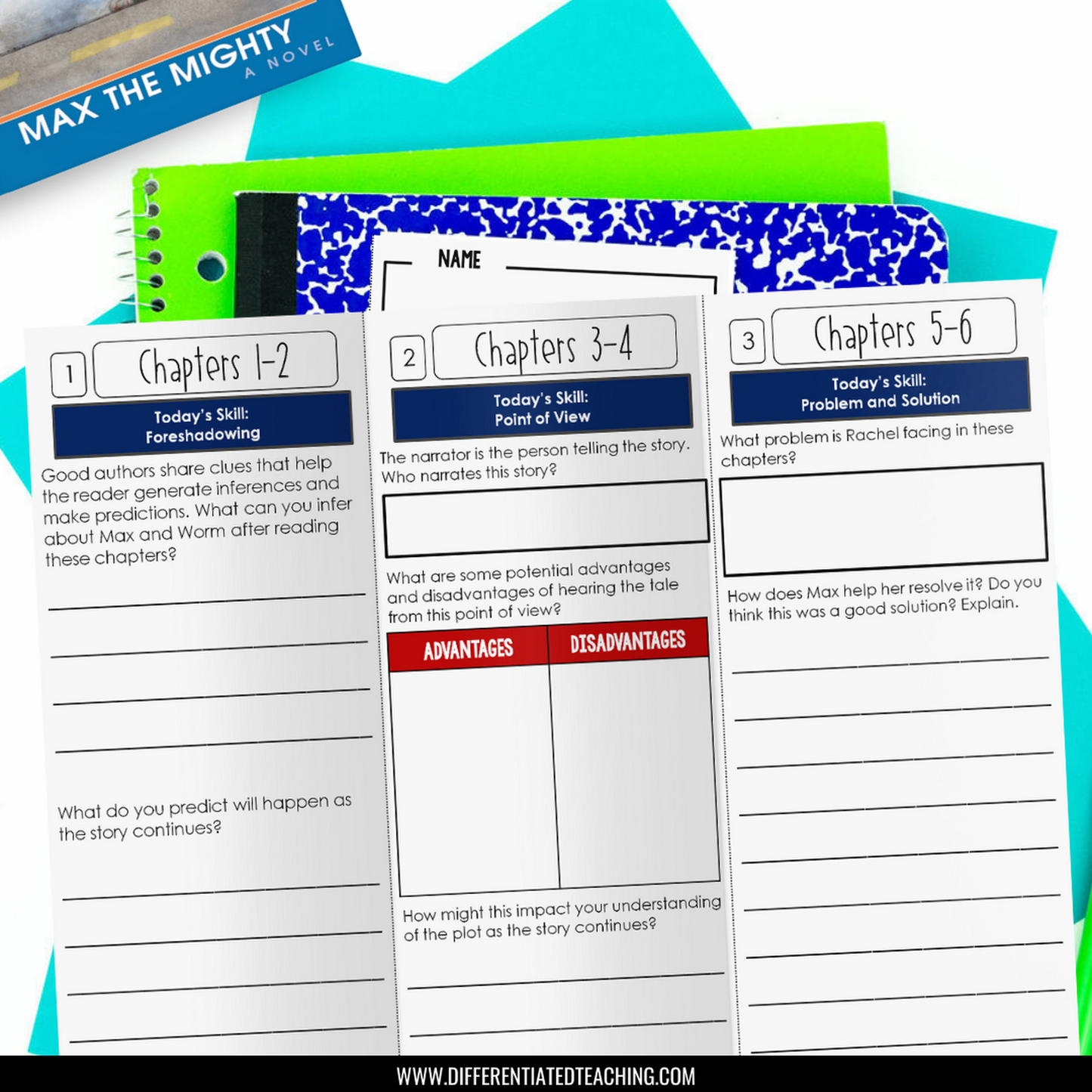 Max the Mighty Novel Study - Differentiated Teaching with Rebecca Davies