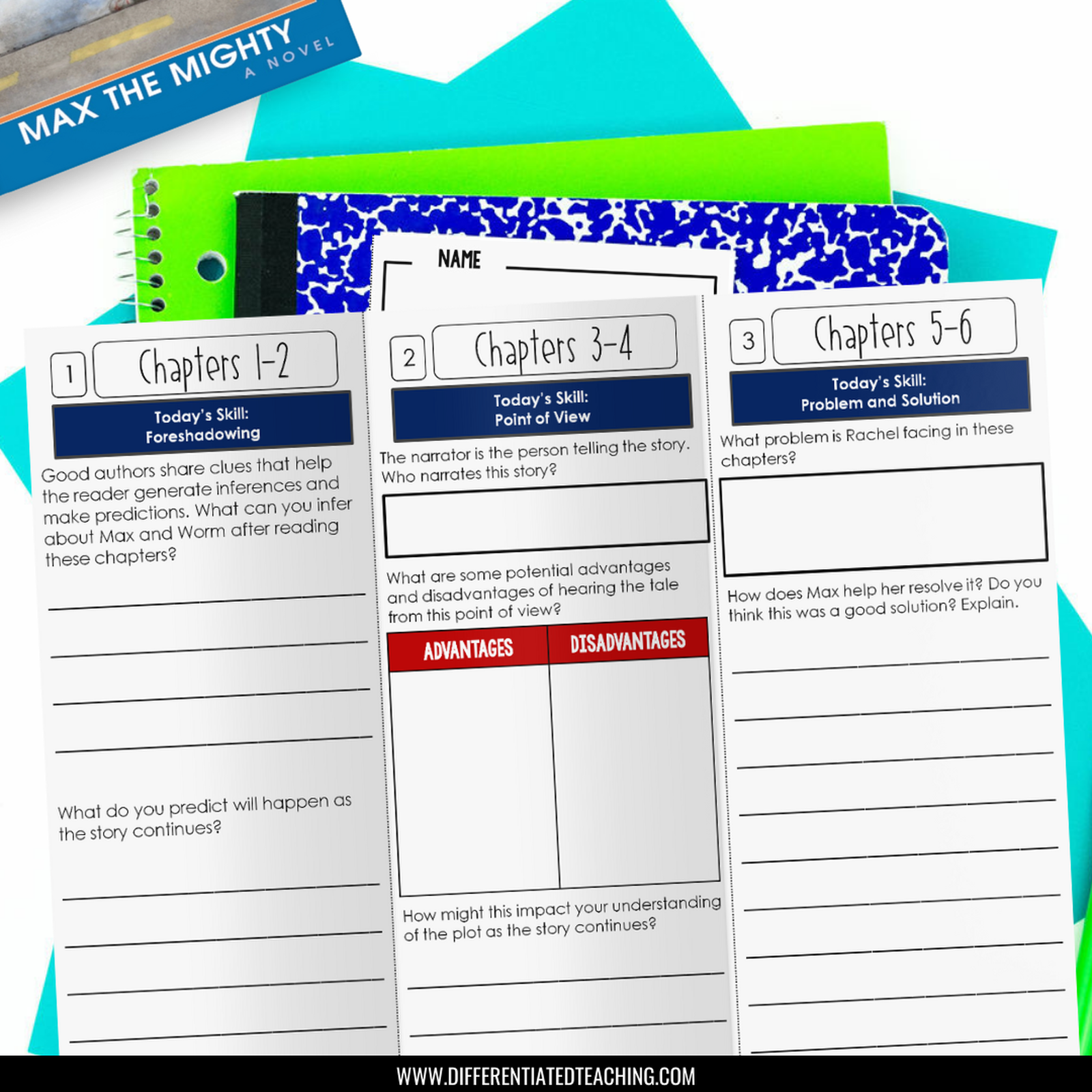 Max the Mighty Novel Study - Differentiated Teaching with Rebecca Davies