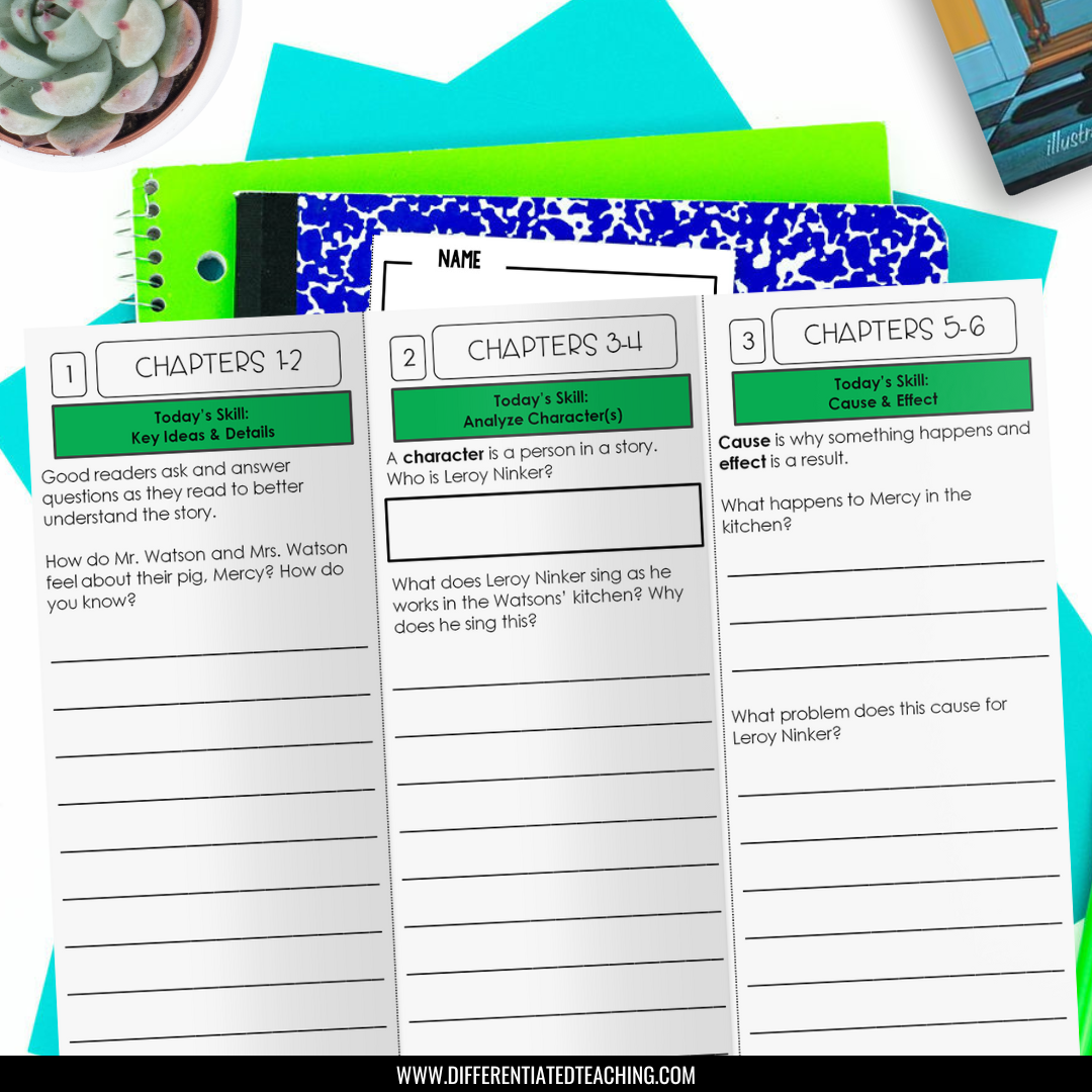 Mercy Watson Fights Crime Chapter Book Unit - Differentiated Teaching with Rebecca Davies
