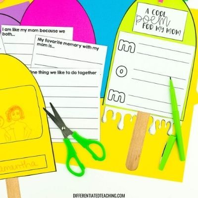 My Mom is the Coolest - Mother's Day Writing Activities - Differentiated Teaching with Rebecca Davies