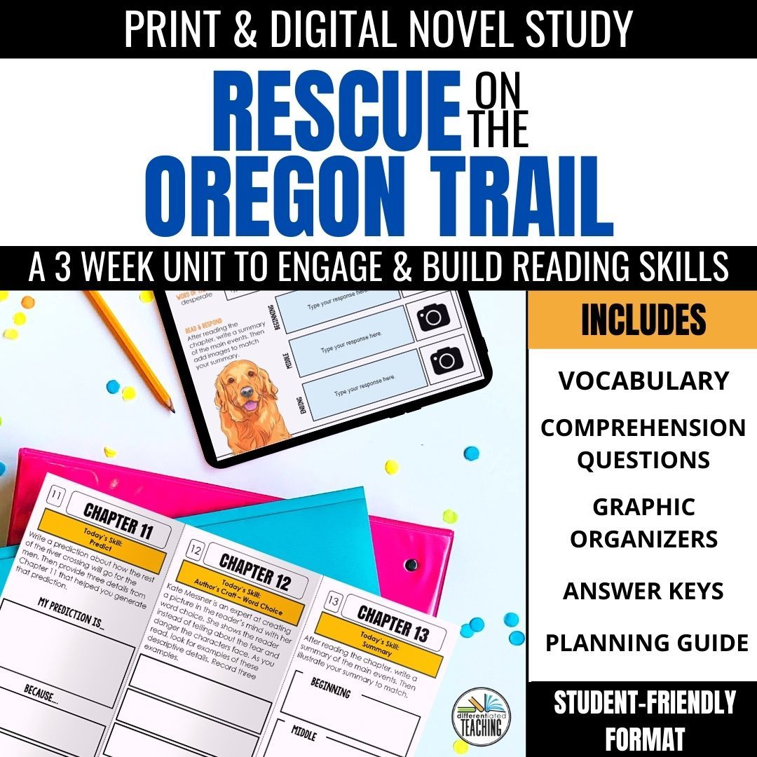 Ranger in Time: Rescue on the Oregon Trail Novel Study - Differentiated Teaching with Rebecca Davies