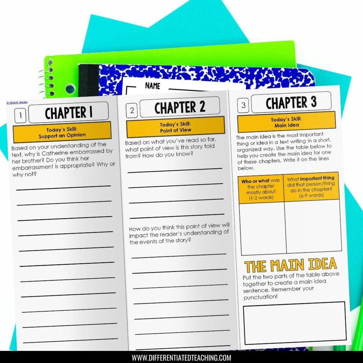 Rules Novel Study Unit: Literature Guide, Comprehension & Vocabulary for Rules by Cynthia Lord - Differentiated Teaching with Rebecca Davies