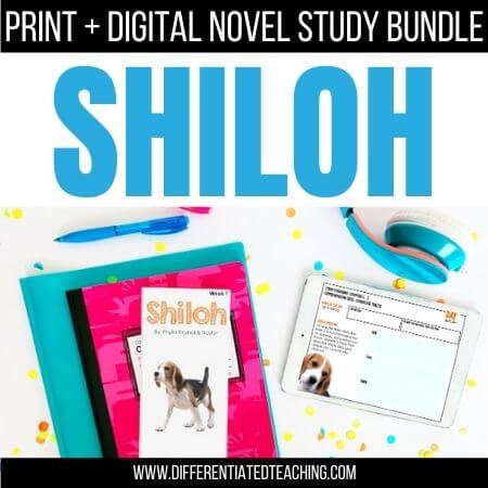 Shiloh Novel Study Unit: Print + Digital Bundle - Differentiated Teaching with Rebecca Davies