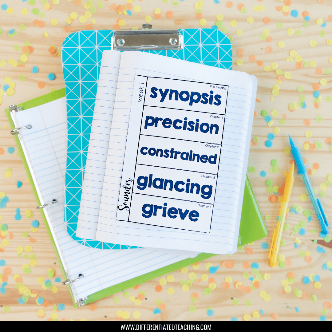 Sounder Novel Study - Differentiated Teaching with Rebecca Davies