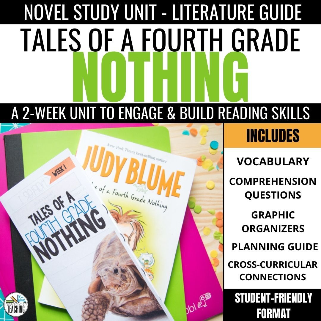 Tales of a Fourth Grade Nothing Novel Study - Differentiated Teaching with Rebecca Davies