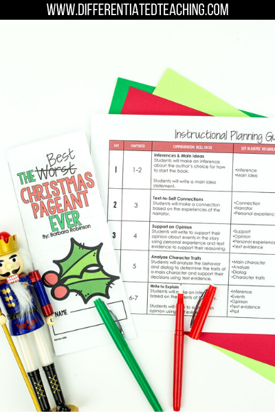 The Best Christmas Pageant Ever Novel Study - Differentiated Teaching with Rebecca Davies