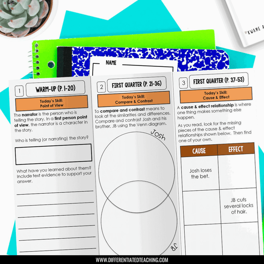 The Crossover by Kwame Alexander Novel Study Activities - Differentiated Teaching with Rebecca Davies