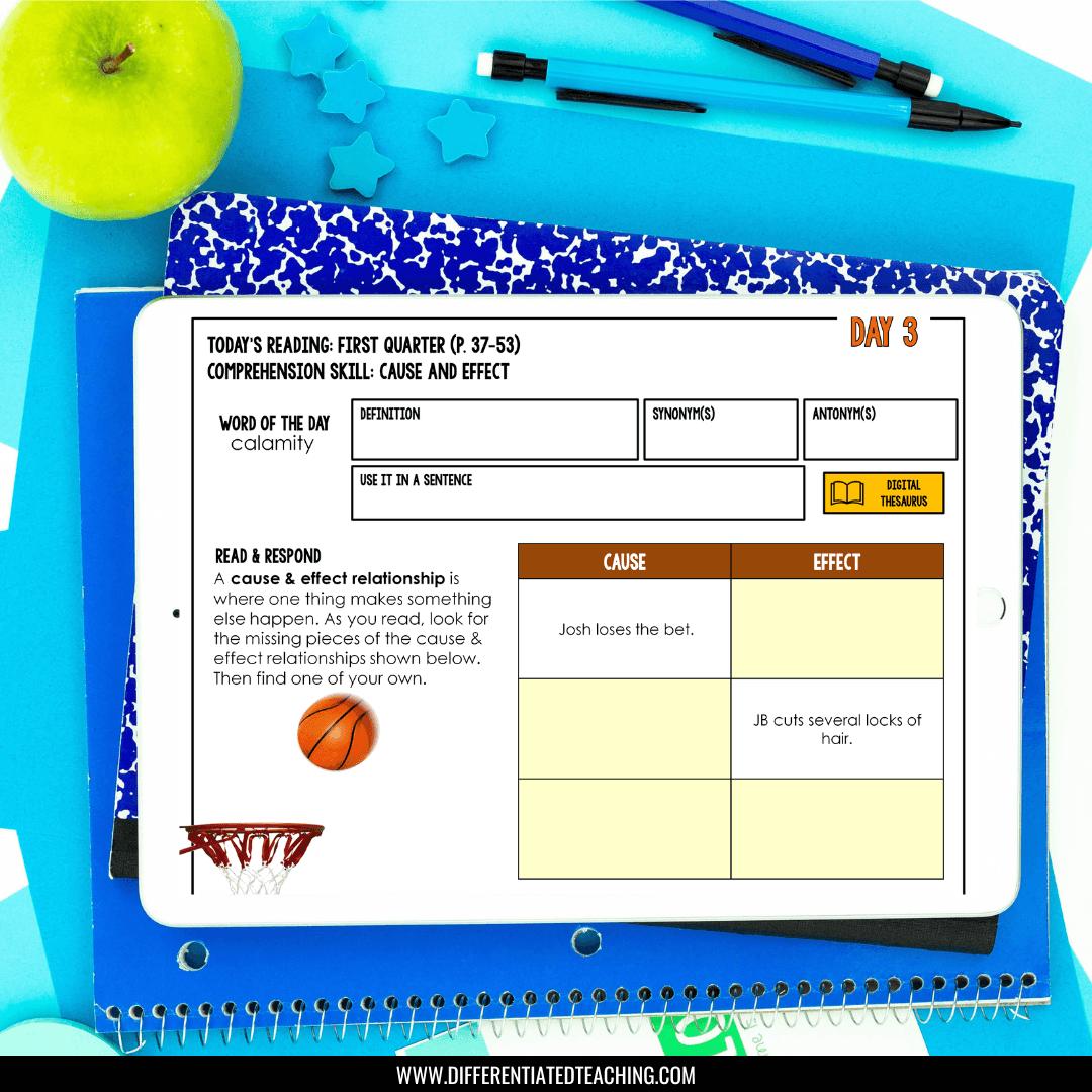 The Crossover by Kwame Alexander Novel Study Activities - Differentiated Teaching with Rebecca Davies