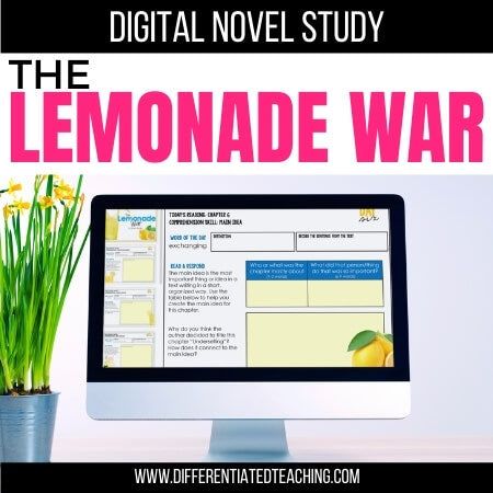 The Lemonade War Novel Study - Differentiated Teaching with Rebecca Davies