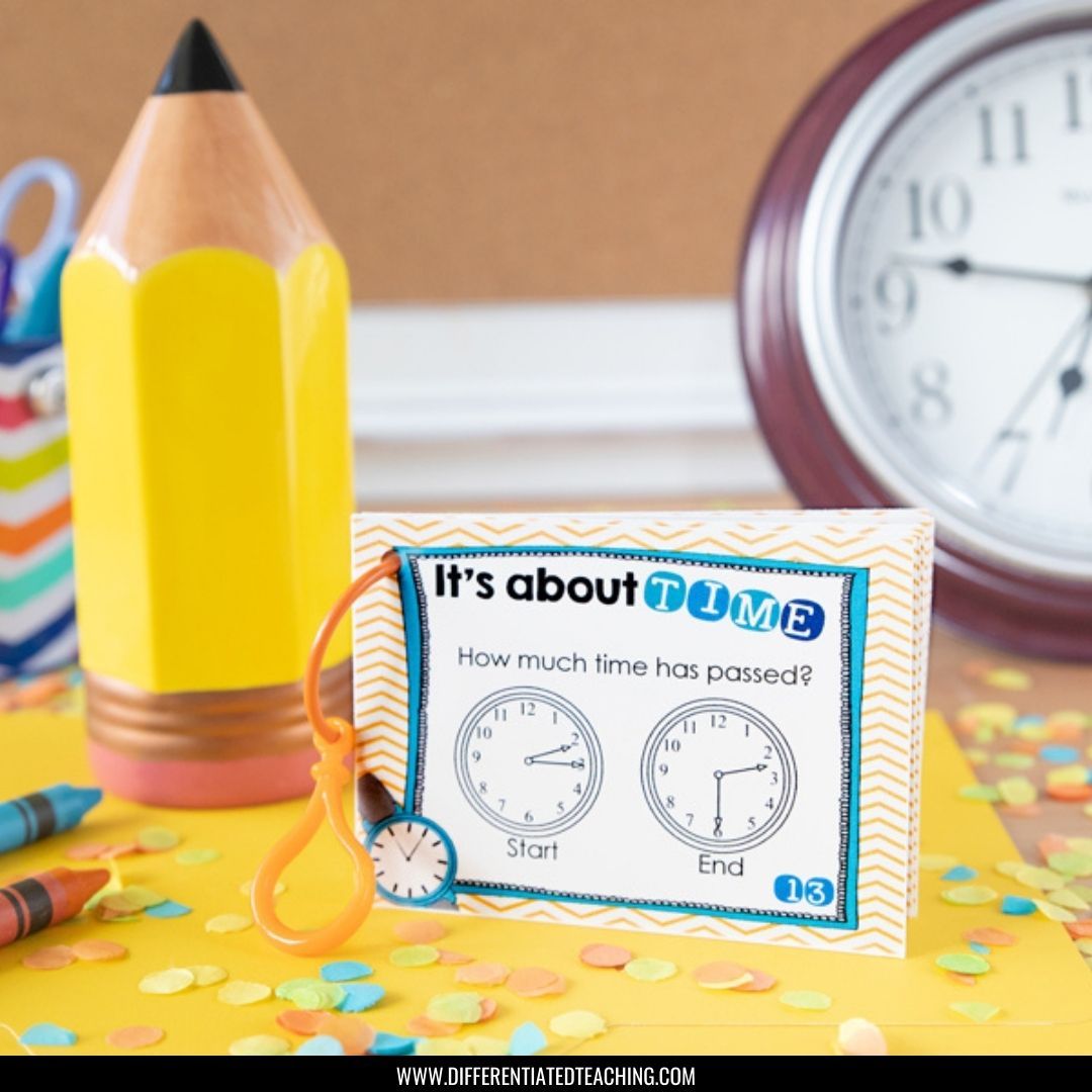 Time Task Cards: Telling Time & Calculating Elapsed Time - Differentiated Teaching with Rebecca Davies