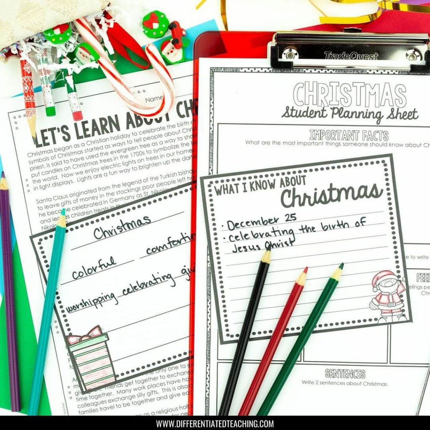 Winter Holidays Around the World: A December Reading & Poetry Writing Activity - Differentiated Teaching with Rebecca Davies