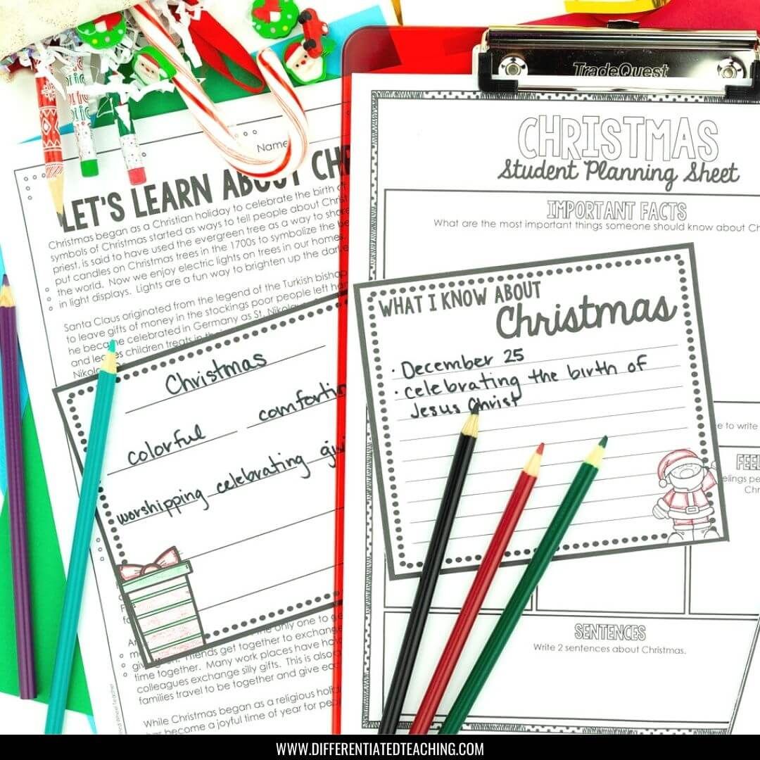 Winter Holidays Around the World: A December Reading & Poetry Writing Activity - Differentiated Teaching with Rebecca Davies