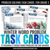 Winter Word Problems for 2nd grade: Story Problem Task Cards - Differentiated Teaching with Rebecca Davies