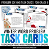 Winter Word Problems for 6th grade: Story Problem Task Cards - Differentiated Teaching with Rebecca Davies