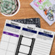 Three weekly planner sheets for the "Ramona Quimby, Age 8" Novel Study Unit by Differentiated Teaching with Rebecca Davies sit on a desk beside a succulent and a Get Well Soon card—perfect for organizing your literature circles or book study sessions.